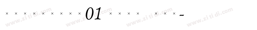 BeaulieuW01 BookItal字体转换